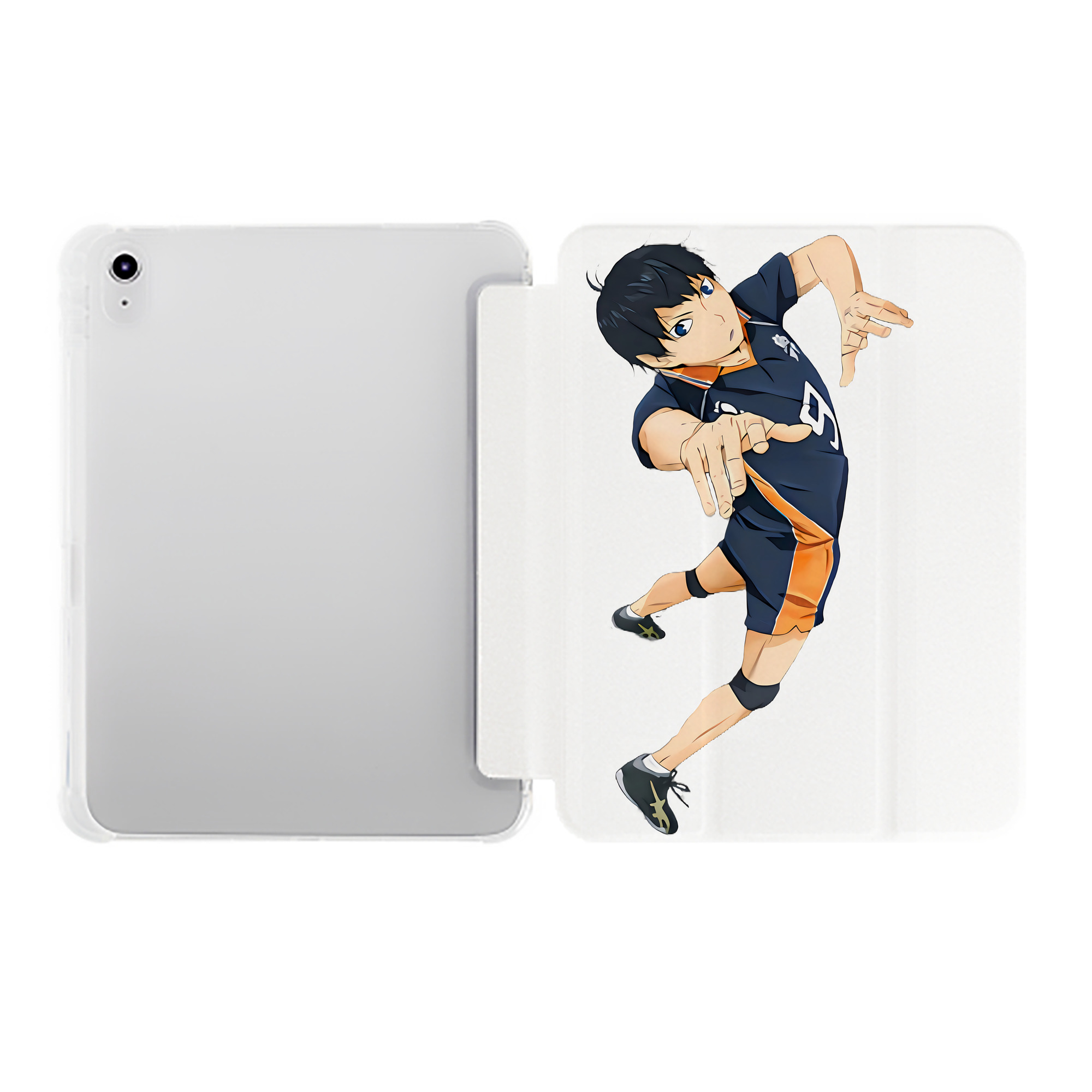 （画像用） ハイキュー!! Haikyu!! IPad ケース ペン収納付き 三つ折りスタンド PUレザー×シリコン 対応機種9.5/10.5/10.9インチ